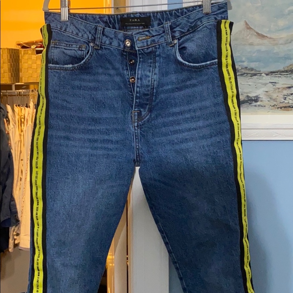 Side stripe jeans